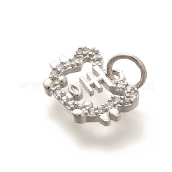 Porte micro ouvrent pendentifs zircone cubique en laiton de placage&nbsp;KK-H508-28P-07