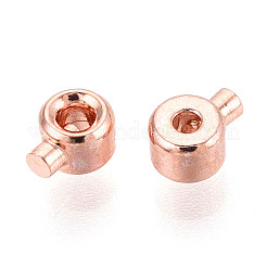 Зажимные бусины из латуни&nbsp;KK-WH0085-08RG