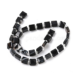 Натуральный агат с черными полосами / нитки из полосатого агата G-F802-B08-01