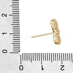 Ohrstecker-Verschlüsse aus Messing mit Mikropavé-Fassung aus Zirkonia und Ösen&nbsp;CU-CBA0DEA-01G