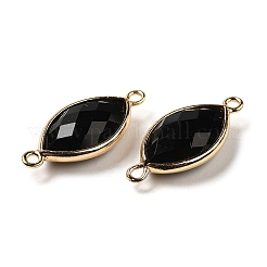 Подвески с граненым соединителем из натурального обсидиана&nbsp;G-K347-03G-18