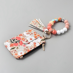 Portefeuille rectangulaire pour femme en similicuir à motif floral&nbsp;OFST-WH20007-043B-G