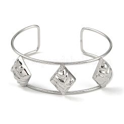 Bracciali polsini aperti larghi e testurizzati in acciaio inossidabile 304 anti-ossidazione&nbsp;BJEW-Q348-05P-05
