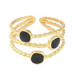 Ионное покрытие (ip) 304 нержавеющая сталь эмаль квадратные манжеты пальцы кольца&nbsp;RJEW-L107-058G-02