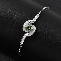 925 ссылка стерлингового серебра браслеты&nbsp;BJEW-D346-02A-P