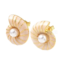 Pendientes de latón esmaltado para mujer&nbsp;KK-CBA760A-10G-04