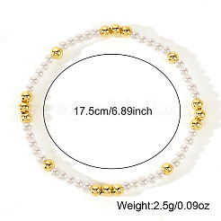Женские эластичные браслеты из латуни и искусственного жемчуга в богемном стиле FP3372