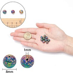 Гальванические бусины из натуральной лавы G-NB0001-92MC