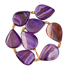 Натуральные полосатые агатовые бусы&nbsp;G-F825-F01-01A