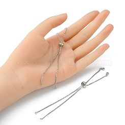 Браслеты с ползунком цепи из латуни с покрытием для стойки&nbsp;MAK-YW0001-04P