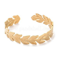 Браслеты-манжеты из нержавеющей стали 304 для женщин&nbsp;LS-BJEW-K263-05G-10