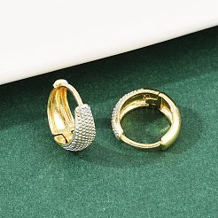 Серьги-кольца из латуни с эмалью EJEW-D336-01G