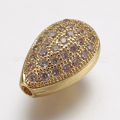 Perline zirconi micro pave  in ottone&nbsp;ZIRC-F073-03