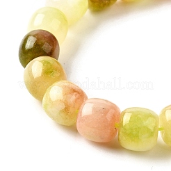 Природные окрашенные белого нефрита нитей бисера G-U023-B03-03