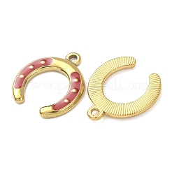 304ステンレスペンダント  エナメル  馬蹄チャーム  ゴールドカラー  ミックスカラー  18.5x16.5x2mm  穴：1.5mm&nbsp;STAS-K302-04G