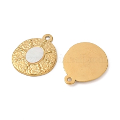 Подвески из натуральной белой ракушки из нержавеющей стали 304 STAS-L288-05G-02