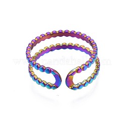 Кольцо-манжета из нержавеющей стали 304 с двойной оберткой&nbsp;RJEW-N038-089