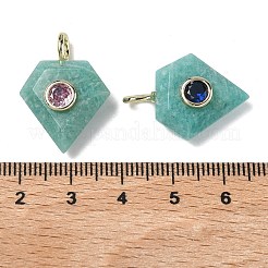 Natürliche Amazonit facettierte Anhänger&nbsp;G-F819-03G-02