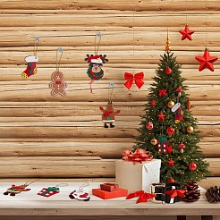 9 pièce de décorations suspendues en feutre de 9 styles&nbsp;FABR-GF0001-01