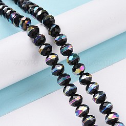 Стеклянные бусины с гальваническим покрытием &nbsp;GLAA-F122-04H