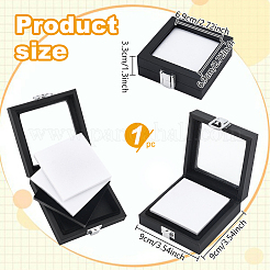 Коробки для демонстрации драгоценных камней из искусственной кожи&nbsp;LBOX-WH0004-05