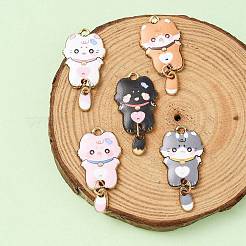 5шт 5 цвета сплава эмалевые подвески&nbsp;ENAM-YW0003-65