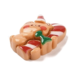 Рождественский медведь на тему непрозрачной смолы декодирует кабошоны&nbsp;RESI-S397-02F