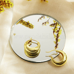 925 толстые серьги-кольца из стерлингового серебра JE905B