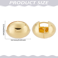 1 пара латунных серег-колец&nbsp;EJEW-LP0008-039G