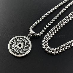 Винтажные ожерелья в стиле панк из нержавеющей стали с подвеской в виде гантели для тяжелой атлетики для мужчин RS0234