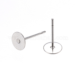 Фурнитура для сережек-гвоздиков из нержавеющей стали марки 304 A-STAS-D448-088P-6mm