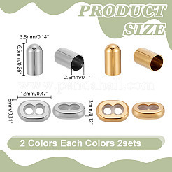 4 комплект 2-х цветных байонетных застежек из нержавеющей стали силикона STAS-AR0002-63