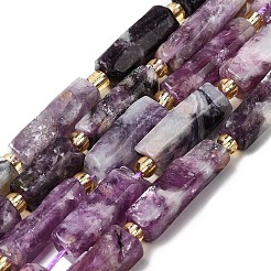 Натуральный лепидолит / пурпурный слюдяный камень бисер пряди G-D353-A17