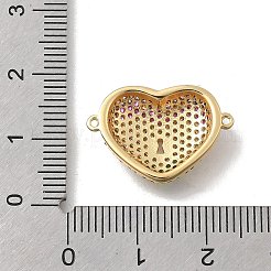 Подвески-сердечки с микропаве из латуни и кубическим цирконием KK-D431-062B-G