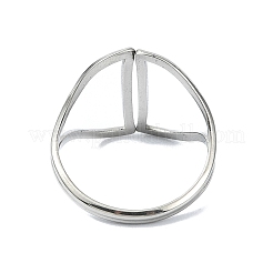 女性用304ステンレスリング  ステンレス鋼色  18mm  内径：18mm&nbsp;RJEW-M019-07P