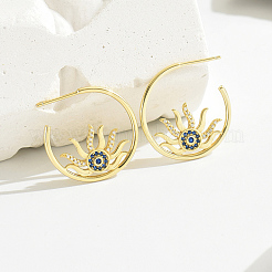 Винтажные серебряные серьги «глаз демона» для женщин SI9044-1