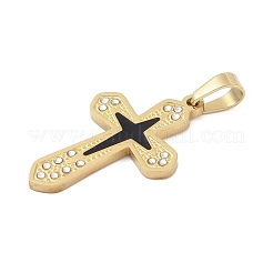 Ионное покрытие (ip) 304 нержавеющая сталь эмаль стразы подвески STAS-Q325-05I-G