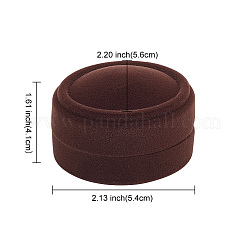 Бархатная коробка с одним кольцом&nbsp;LS-VBOX-WH0005-04