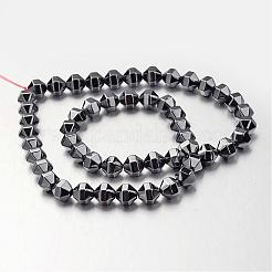 Chapelets de perle en hématite synthétique sans magnétique&nbsp;G-F300-29B-09