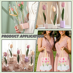 12 Set transparente Aufbewahrungsboxen aus Kunststoff und Papier für Blumen&nbsp;CON-BC0008-10C