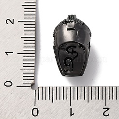 Шлем в форме латуни с бусинами из кубического циркония KK-S406-15B