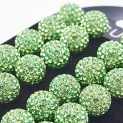 彼女へのバレンタインデーギフト  925スターリングシルバーオーストリアのクリスタルラインストーンスタッドピアス  丸玉スタンドピアス  ラウンド  214 _peridot  12mm&nbsp;Q286L-214