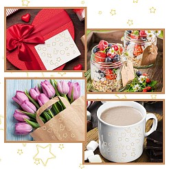 16 лист 8 геометрических водонепроницаемых пластиковых металлических наклеек DIY-CA0003-31