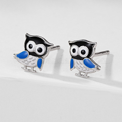 Нежные и элегантные серебряные серьги в виде птички для праздников и на каждый день. BE9884