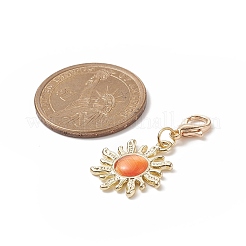 Подвески из солнечного сплава кошачий глаз украшения&nbsp;HJEW-JM00903