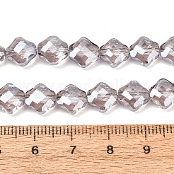 Electroplate transparentes abalorios de vidrio hebras&nbsp;GL-CBA7A17-02A-11