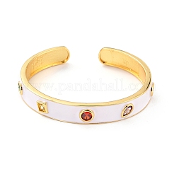 Brazalete tipo brazalete geométrico de circonita cúbica de colores&nbsp;BJEW-D448-25G-RS
