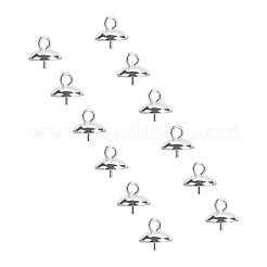 Placcatura ionica (ip) 304 acciaio inossidabile tazza perla pioli cauzioni spilla pendenti&nbsp;STAS-UN0009-03S