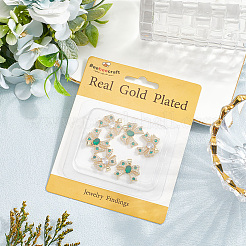 6 шт. 2 цвета латунные подвески с микропаве и кубическим цирконием KK-BBC0020-51