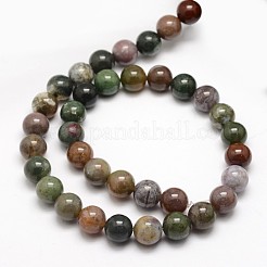 Chapelets de perles rondes en agate indienne naturelle&nbsp;LS-G-F243-01-6mm
